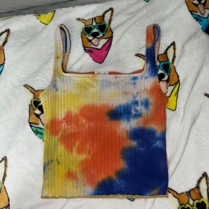 tie dye crop top size small